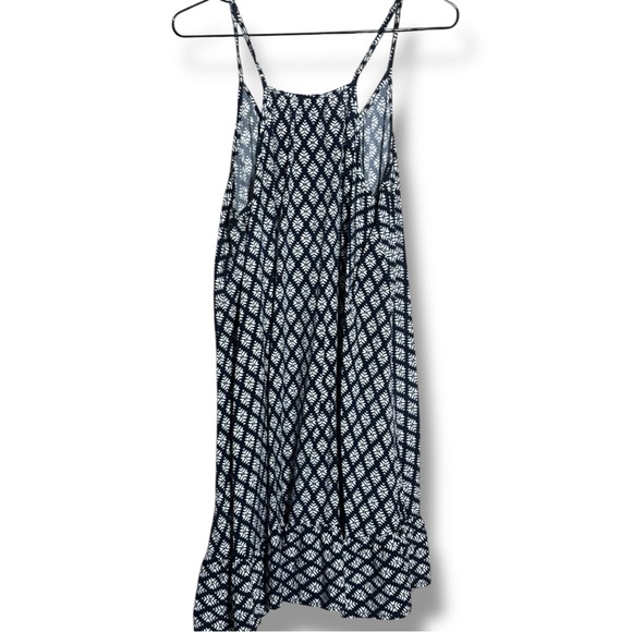 GAP Blue & White Floral Geometric Patterned Sleeveless Halter Style Beachy Dress - Picture 16 of 16